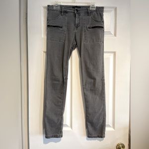 Sanctuary Women’s Grey Light stretch jeans with zippers; Size 27 worn only twice
